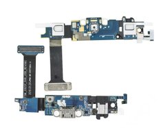 Шлейф Samsung G925 Galaxy S6 Edge, с зарядкой и компонентами