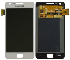 Дисплей (экран) Samsung I9100 Galaxy S II, I9105 Galaxy S II Plus AMOLED с тачскрином в сборе ORIG, белый