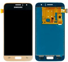 Дисплей (екран) Samsung J120H, Galaxy J1 (2016) PLS TFT з тачскріном, золотистий
