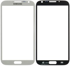 Скло екрану (Glass) Samsung Galaxy Note 2 N7100, N7105, біле