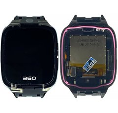 Дисплей (екран) для смарт годин 360 Mobile Smart Watch (W702) X1 (p / n: FPC-HSB013A009-A1) з тачскріном і рамкою, чорний