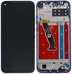 Дисплей (экран) Huawei P40 Lite E (ART-L28 ART-L29), Y7p (2020), Honor 9C AKA-L29, Honor Play 3 ASK-AL00x&nbsp;с тачскрином и сине-зеленой рамкой в сборе, Aurora Blue