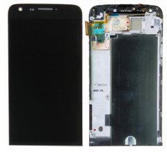 Дисплей (екран) LG H820 G5, H830 G5, H840 G5, H845 G5 з тачскріном і рамкою в зборі, чорний