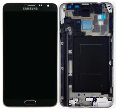 Дисплей (экран) Samsung N7502 Galaxy Note 3 Neo Duos, N7505 Amoled с тачскрином и рамкой в сборе ORIG, черный
