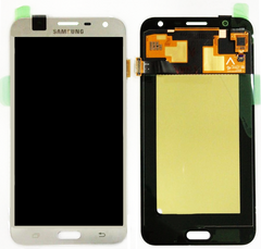 Дисплей (экран) Samsung J701F, J701DS, J701M J7 Neo AMOLED с тачскрином в сборе ORIG, золотистый