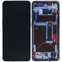 Дисплей OnePlus 7T HD1901, HD1903, HD1900, HD1907, HD1905 Fluid AMOLED с тачскрином и синей рамкой