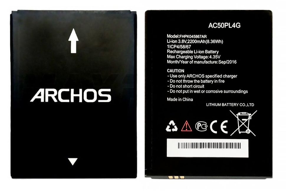 Батарея AC50PL4G, BR22024BR аккумулятор для Archos 50 Platinum, Intex Cloud Tread
