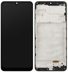 Дисплей Samsung M325 Galaxy M32 OLED с тачскрином и рамкой, черный