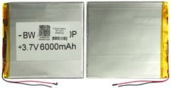 Универсальная аккумуляторная батарея (АКБ) 2pin, 4.0 X 100 X 100 мм (аналог: 40100100), 4000 mAh