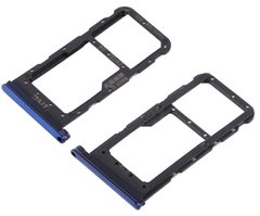 Лоток для Huawei P Smart Plus INE-LX1, Nova 3i, Sydney 6353 держатель (слот) для SIM-карти і карти пам'яті, синій