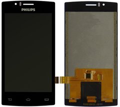 Дисплей (экран) Philips S307 с тачскрином в сборе, черный