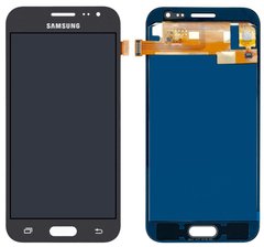 Дисплей (экран) Samsung J200F Galaxy J2, J200G, J200H, J200Y PLS TFT с тачскрином в сборе, черный
