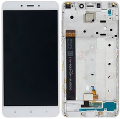 Дисплей (екран) Xiaomi Redmi Note 4 Snapdragon з тачскріном і рамкою в зборі ORIG, білий