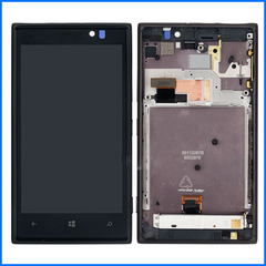 Дисплей (экран) Nokia Lumia 925 с тачскрином и рамкой в сборе, черный