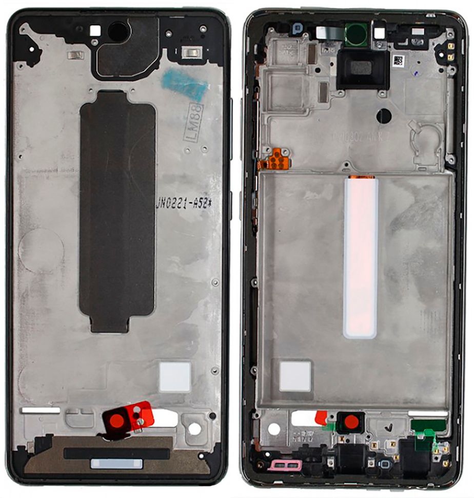 Рамка крепления дисплея для Samsung A525 Galaxy A52 (2021) SM-A525F, серебристая (белая)