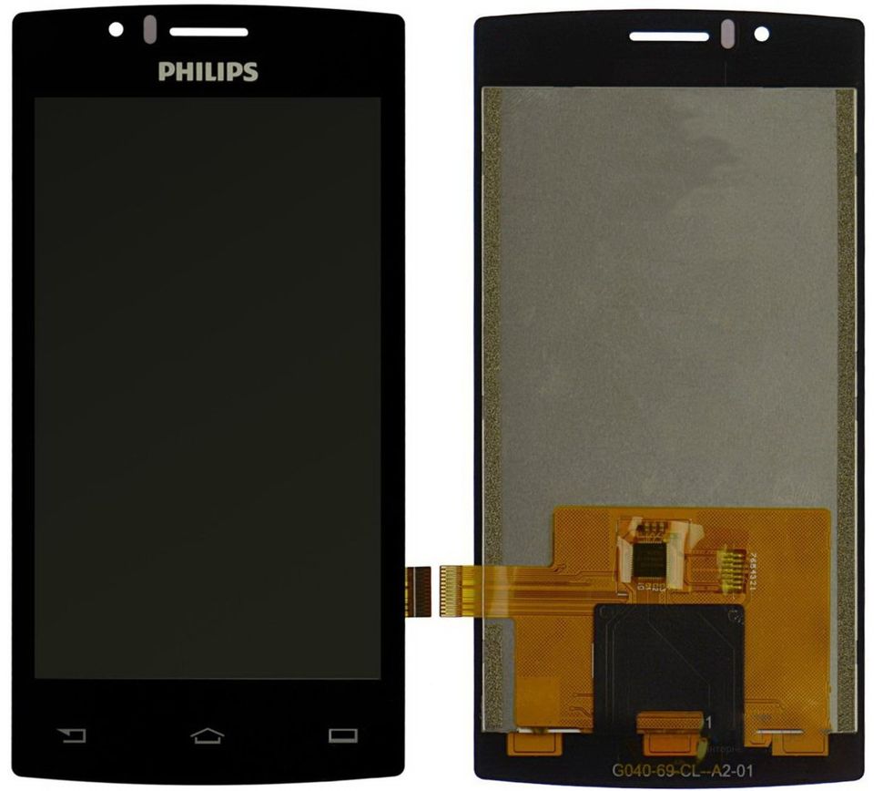 Дисплей (екран) Philips S307 з тачскріном в зборі, чорний