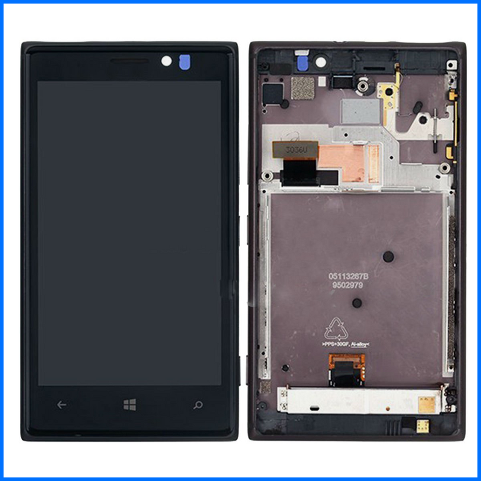 Дисплей (екран) Nokia Lumia 925 з тачскріном і рамкою в зборі, чорний