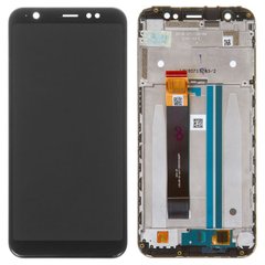 Дисплей (экран) Meizu M8c (M810, M810H, M810L), M8c Lite (M809, M809L) с тачскрином и рамкой в сборе, черный