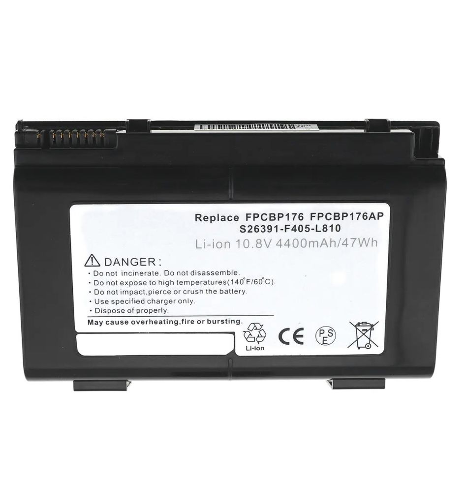 Батарея BP176-3S2P, FPCBP175, FPCBP176 акумулятор для Fujitsu Lifebook A1220, A6210, AH550, E780, 10.8V, 4400mAh, 47Wh