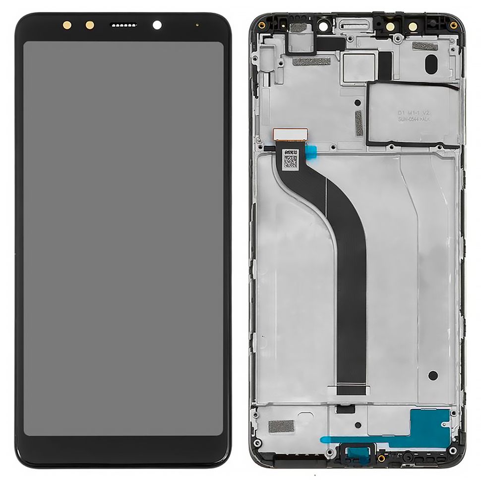 Дисплей (экран) Xiaomi Redmi 5 с тачскрином и рамкой в сборе ORIG, черный
