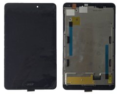 Дисплей (экран) 8” Acer Iconia B1-810 с тачскрином и рамкой в сборе, черный