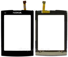 Тачскрин (сенсор) Nokia X3-02 Copy, черный