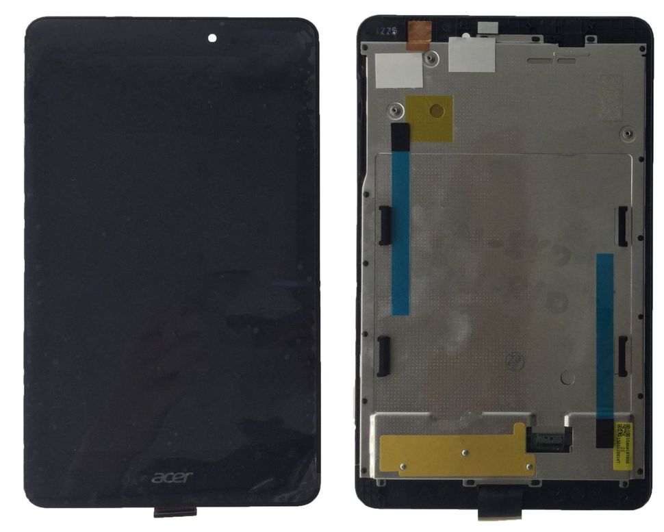 Дисплей (экран) 8” Acer Iconia B1-810 с тачскрином и рамкой в сборе, черный