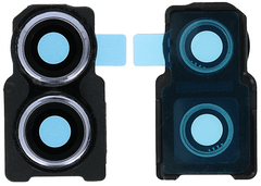 Скло камери Huawei Honor 10 Lite (HRY-LX1, HRY-LX2) з рамкою, синє (сріблясте)