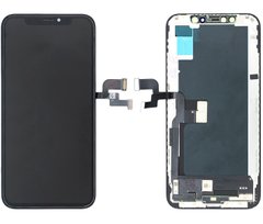 Дисплей (экран) Apple iPhone XS с тачскрином и рамкой в сборе (Hard Oled), черный
