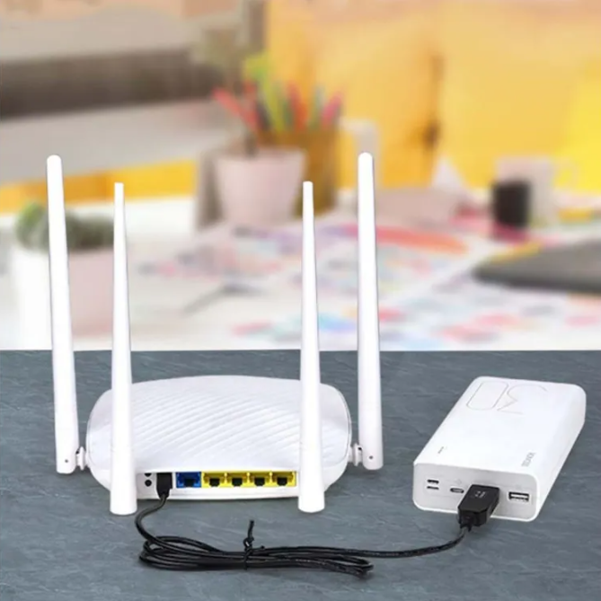 USB кабель для роутера / маршрутизатора с преобразованием напряжения с 5V на 9V 0.5А 5.5 х 2.1 мм DC