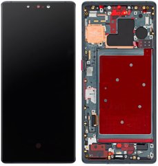Дисплей (экран) Huawei Mate 30 Pro с тачскрином и рамкой в сборе ORIG, черный