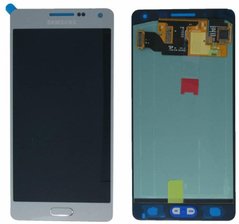 Дисплей (екран) Samsung A500F, A500FU, A500H Galaxy A5 Duos (2015) AMOLED з тачскріном в зборі ORIG, сріблястий