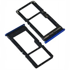 Лоток для Xiaomi Poco X3 (M2007J20CG, M2007J20CT), держатель для SIM-карт и карты памяти, синий