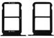 Лоток для Huawei Honor 10 (COL-AL10, COL-L29, COL-L19) держатель (слот) для двух SIM-карт, черный