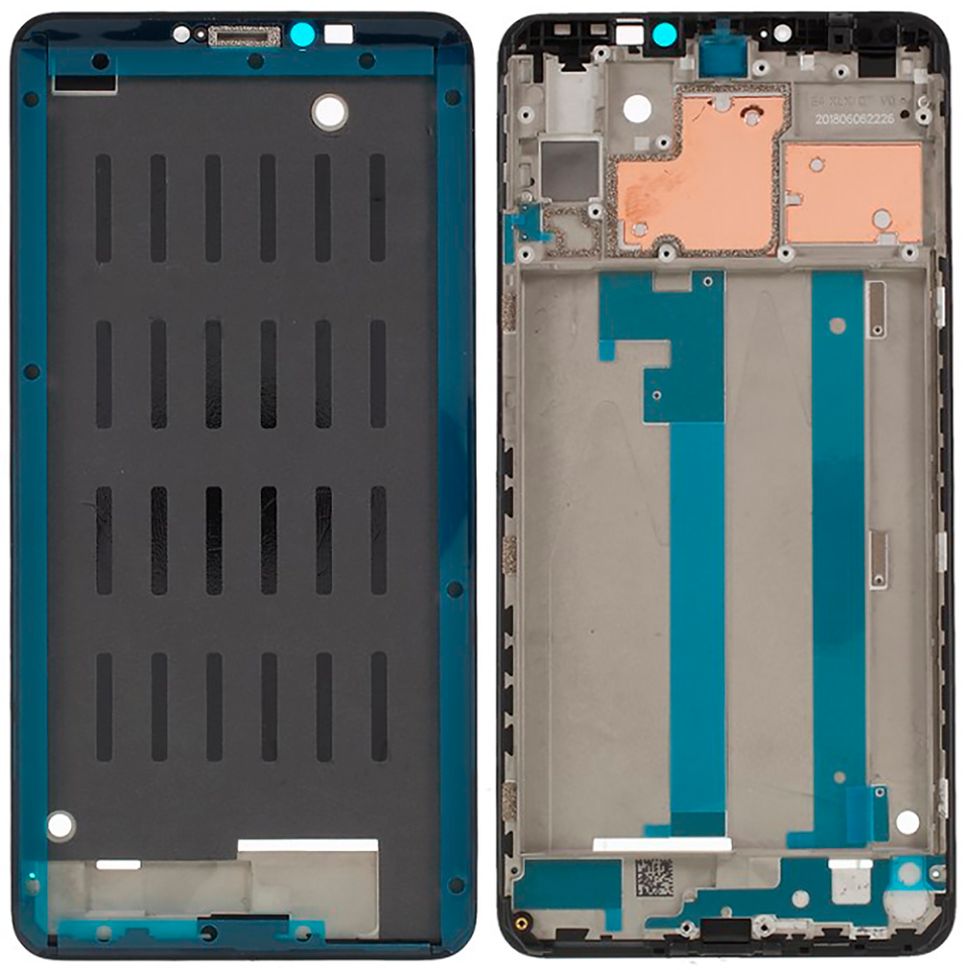 Рамка крепления дисплея (корпус) Xiaomi Mi Max 3, черная