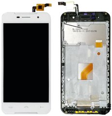 Дисплей (экран) Doogee (HomTom) HT37, HT37 Pro с тачскрином и рамкой в сборе, белый
