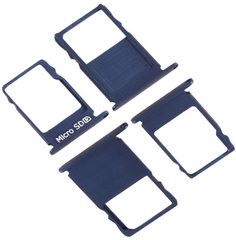 Лоток для Nokia 3 Single Sim (TA-1020, TA-1028) держатель для двух SIM-карт и карты памяти, синий Tempered Blue (2 шт.)