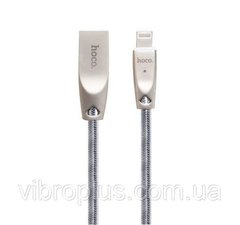 USB-кабель Hoco U9 Jelly Knitted Lightning, сріблястий