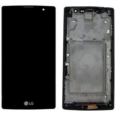 Дисплей (екран) LG H500 Magna Y90, H502 з тачскріном і рамкою в зборі ORIG, чорний