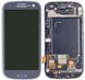 Дисплей (экран) Samsung i9300, i9305 с тачскрином и рамкой в сборе, синий