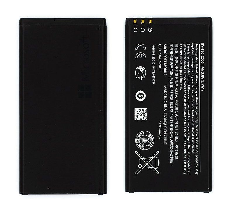 Аккумуляторная батарея (АКБ) Microsoft BV-T5C для 640 Lumia ORIG, 2500 mAh