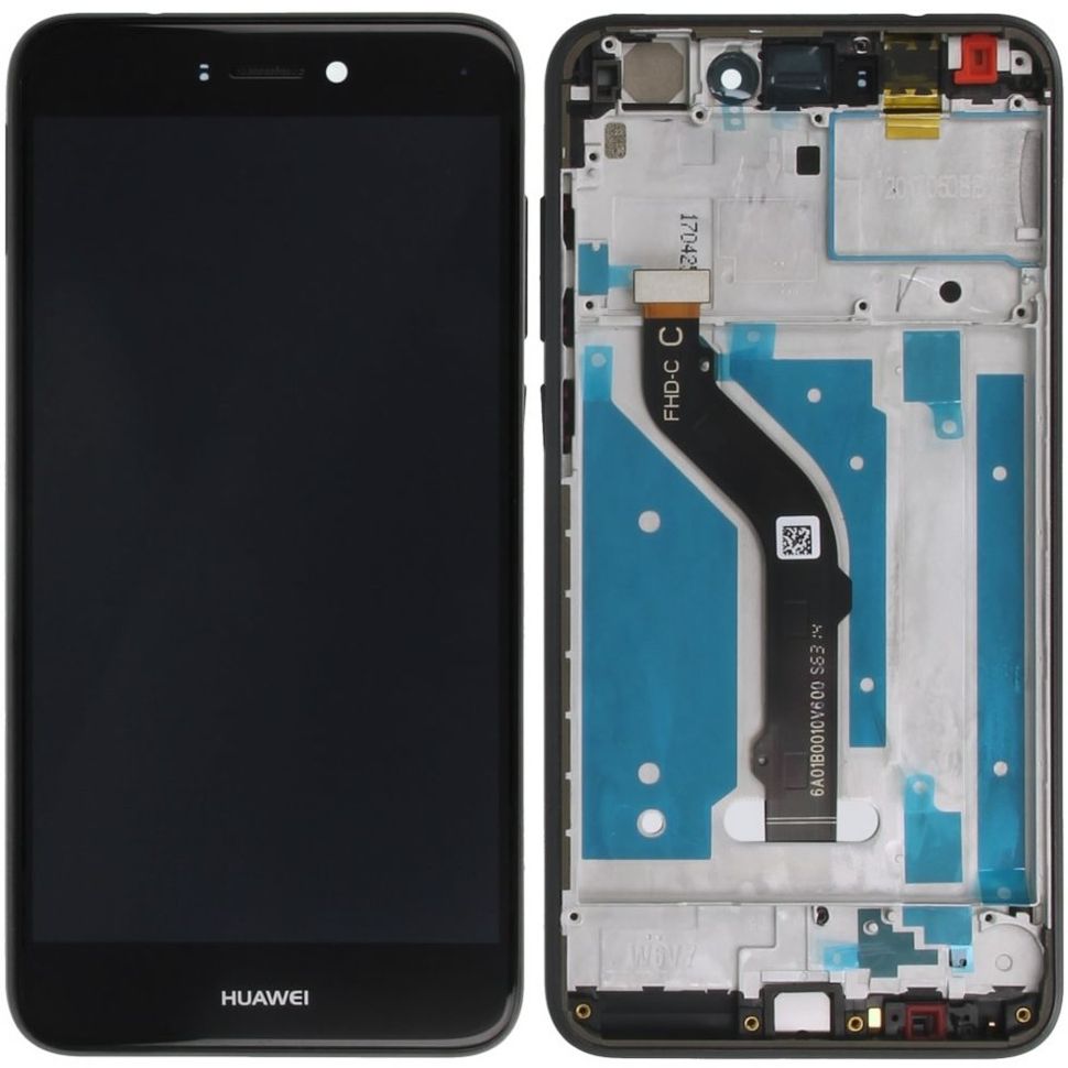 Дисплей Huawei P8 Lite 2017, GR3 2017, Honor 8 Lite, Nova Lite 2016, P9 Lite 2017 с тачскрином и рамкой ORIG, черный