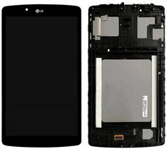 Дисплей (экран) 8” LG G Pad V490 LTE, G Pad V480 Wi-Fi с тачскрином и рамкой в сборе, черный