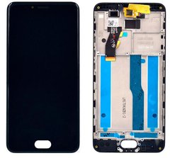 Дисплей (экран) Meizu M5S, Meilan 5S (M612, M612H, M612M), M5s mini с тачскрином и рамкой в сборе, черный