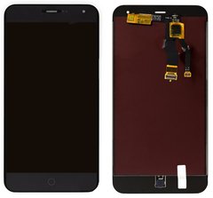 Дисплей (экран) Meizu M1, M1 Mini с тачскрином в сборе, черный