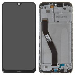 Дисплей (экран) Xiaomi Redmi 8 M1908C3IC, MZB8255IN, M1908C3IG, M1908C3IH, Redmi 8A MZB8458IN, M1908C3KG, M1908C3KH с тачскрином и рамкой в сборе (с датчиком приближения и освещения), черный