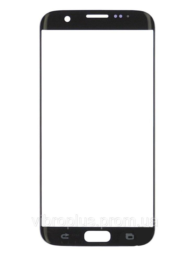 Скло екрану (Glass) Samsung G935 Galaxy S7 Edge, black (чорний)