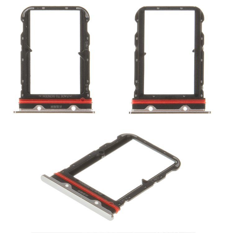 Лоток для Xiaomi Mi Note 10, Mi Note 10 Pro утримувач (слот) для двох SIM-карт, білий
