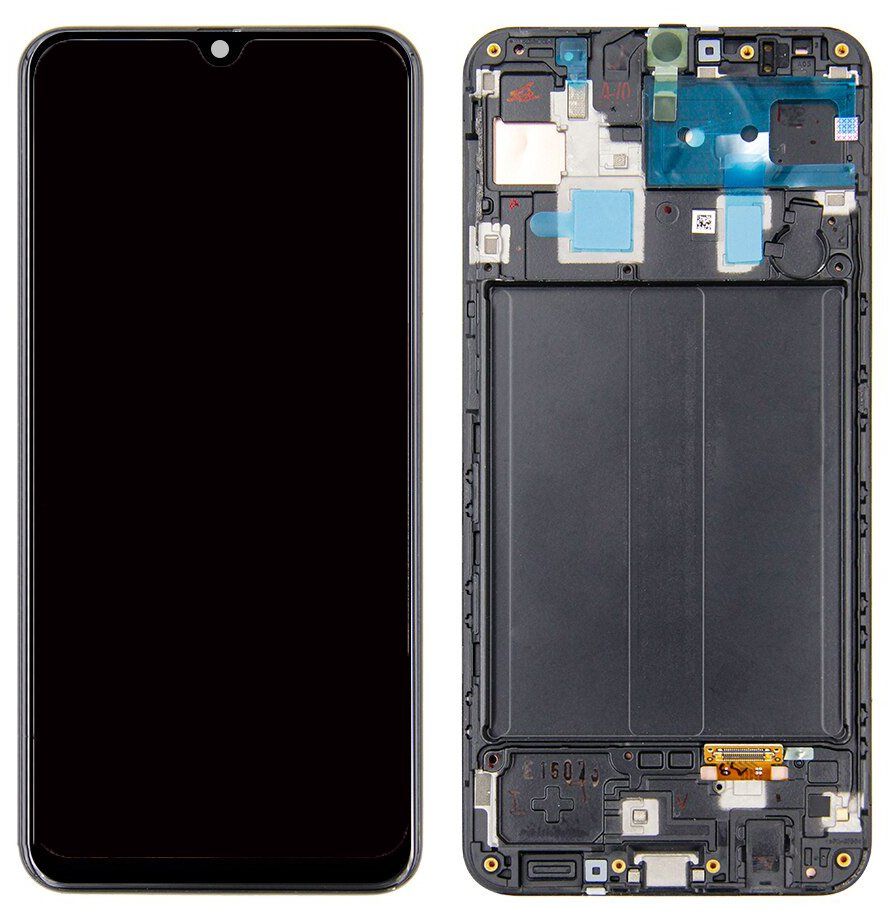Дисплей (екран) Samsung A305, A305F, A305DS, A305FN Galaxy A30 2019 AMOLED з тачскріном і рамкою ORIG, чорний