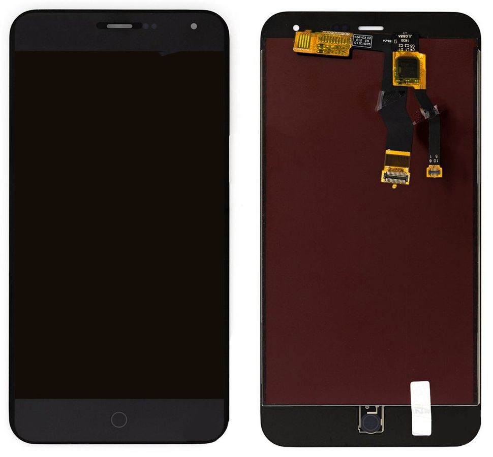 Дисплей (экран) Meizu M1, M1 Mini с тачскрином в сборе, черный